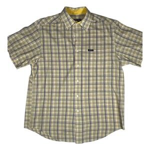 Chaps Ralph Lauren Plaid Short Sleeve Button-Down‎ Shirt Men's Medium